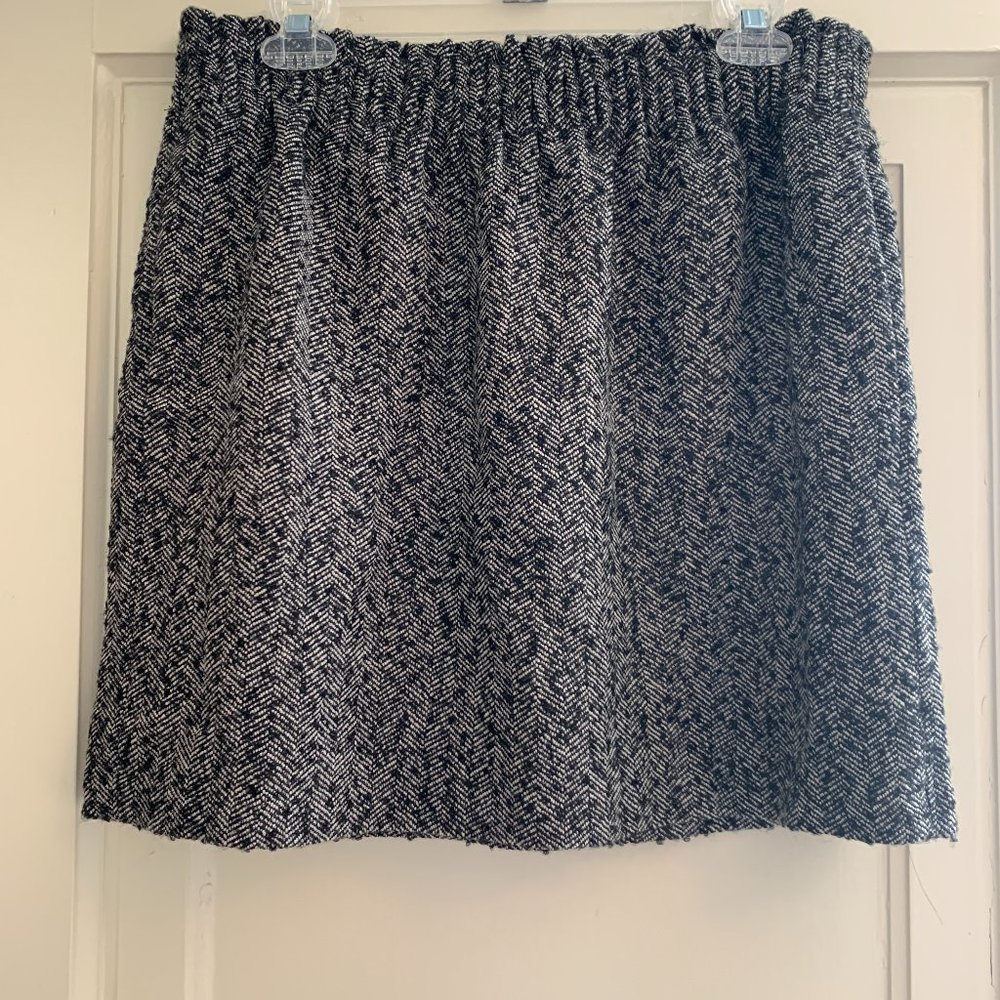 jcrew herringbone mini skirt